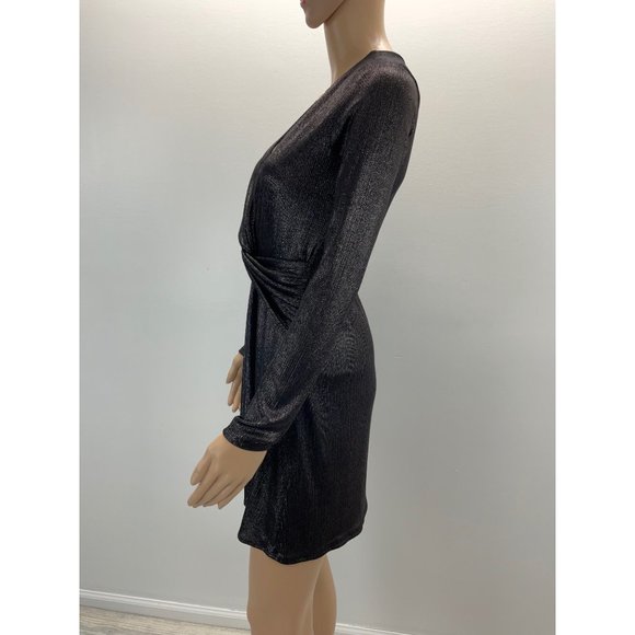 - ALTARD’S STATE METALLIC BLACK MINI DRESS - Picture 3 of 6